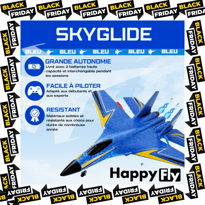 Offre Black Friday - Avion Télécommandé de modélisme SkyGlide HW33™ - Happy Fly